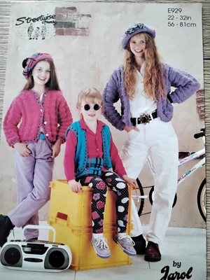 £1.09 • Buy Jarol Knitting Pattern E929.  Child's Cardigan And Waistcoat. Chunky. 22-32 Inch