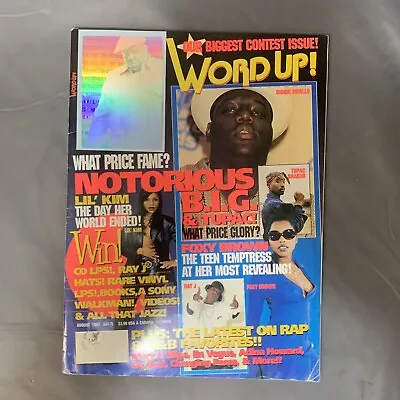 $29.99 • Buy 1997 Word Up! Magazine Biggie Smalls Hologram August Tupac Shakur Lil’ Kim 2 Pac