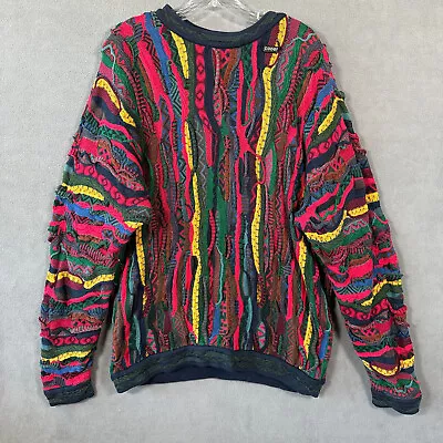 VINTAGE COOGI Sweater Adult L Australia 3D Bright Biggie Hip Hop 90's Mens • $599.99