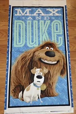 Secret Life Of Pets Max And Duke Panel Cotton Fabric By Quilting Treasures • $12