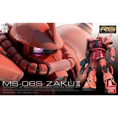 Bandai Real Grade Rg 1:144 Ms-06S Zaku II Gundam Plastic Model Kit • $46.21