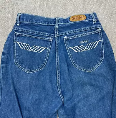 VINTAGE PS Gitano Jeans Womens Size 13/14 Blue Denim High Waisted Tapered Mom • $18.39