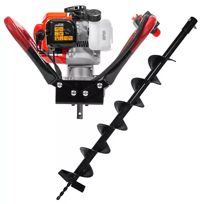 XtremepowerUS V-Type 55CC 2 Stroke Gas Post Hole Digger One Man Auger Motor • $189.95