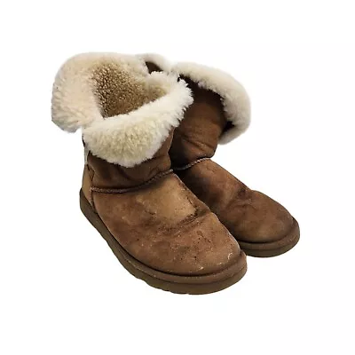 Ugg Bailey Button Suede Boots Women's Size 9 Chestnut Tan/Brown • $29.99