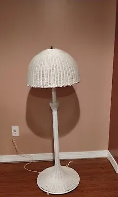 Vintage 1960s Wicker Floor Lamp( EXCELLENT CONDITION!!) • $99.99
