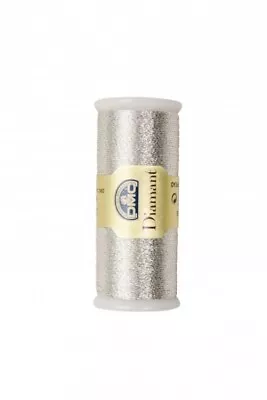 DMC Diamant Metallic Embroidery Thread 35m D168 Silver Silver - Each • £4.25