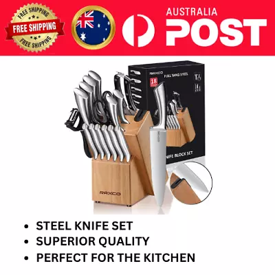 RAXCO Knife Set Kitchen Knife Set Knife Block Set Chef Knife Set With Block-AU • $97.95