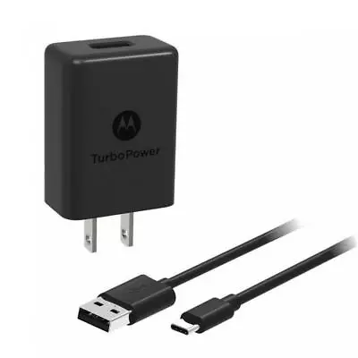 Authentic Motorola 15w Turbo Power Fast Home Charger 6ft Long Type-c Usb Cable • $17.85