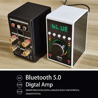 Mini Amplifier Digital HiFi Audio Bluetooth 5.0 68W+68W Home Audio Marine Car RA • £39.58