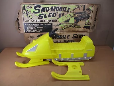 RARE Vintage Irwin Sno-Mobile Ride On Sled BLOW MOLD With Steerable Runners • $161.99