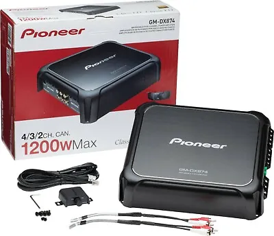 Pioneer GM-DX874 RB 1200W 4 3 2 Channel Class D Bridgeable Amplifier W Bass Knob • $139