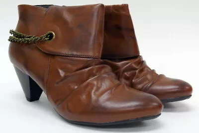 GABRIELLA ROCHA ANKLE BOOT BROWN SIZE 8 Hammacher NEW In Box • $16.49