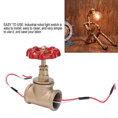 G3/4 Steampunk Light Switch With Red Valve Industrial Robot Desk Lamp Switch✿ • $13.97