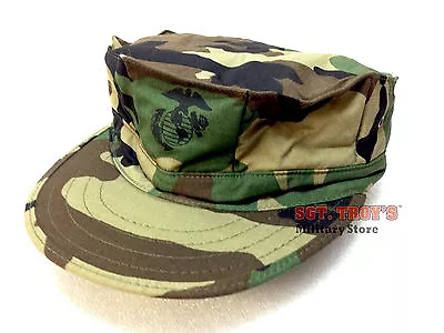 Genuine 8point Woodland Camo Marine Cover Cap 50/50 Nylon Cottn Made Usa Ega New • $19.98