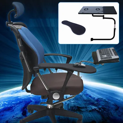 Laptop Mount Holder Chair Arm Rest Keyboard Mouse Pad Adjustable Holder • $96.90