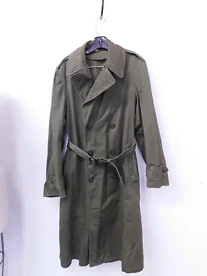 Vintage 1953 Sigmund Eisner Army Long Trench Coat Size Small • $30