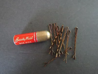 Vintage Tin Beauty Maid Bob Pins Hair Care Accessories • $9.99