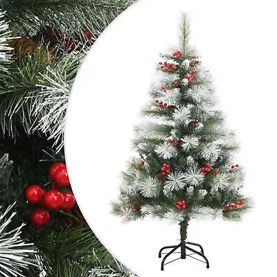 Artificial Hinged Christmas Tree With Cones And Berries 120  J7V7 • $117.91