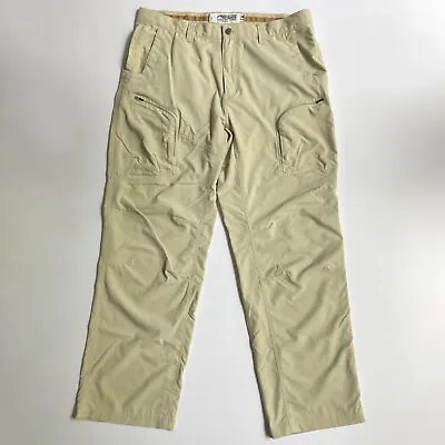 Mountain Khakis Trail Creek Pants Relaxed Hiking Mens Size 38x32 Light Nylon Tan • $21.95