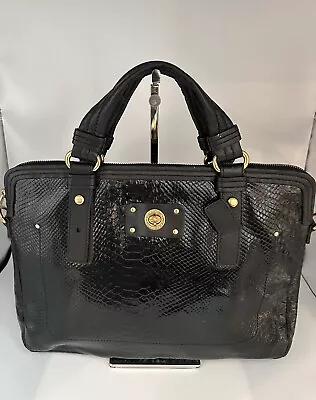 Marc By Marc Jacobs Python Embossed Patent Leather Laptop Bag • $74.99