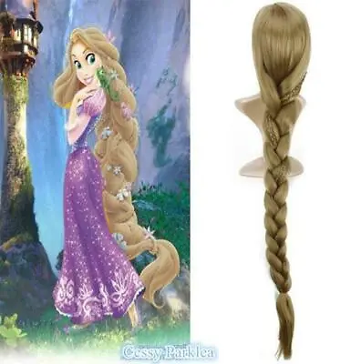 SN-D5-4 Rapunzel Disney Princess Tangled Story Book Week Adult Women Costume Wig • £20.64