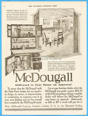 1917 McDougall Kitchen Cabinet Frankfort Indiana Vintage Advertising Print Ad • $22.39