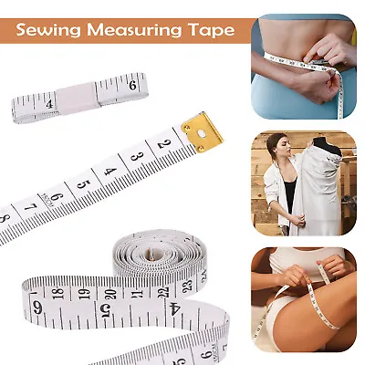 60  Measuring Tape Body Waist Height Dress Fabric Sewing Tailor Ruler Cloth Tape • £2.49