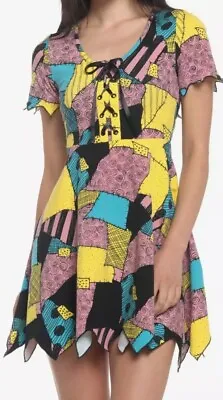 Hot Topic The Nightmare Before Christmas Sally Patchwork Jagged Dress Medium • $38.99