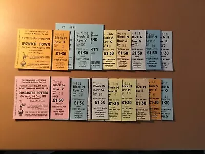 £10 • Buy 75/6 TICKETS Tottenham Spurs (listed Individually) 1975/1976