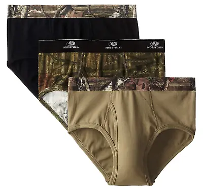 Mossy Oak Mens Briefs Size S (28-30) Camo Camouflage 3 Pack Underwear • $8.08