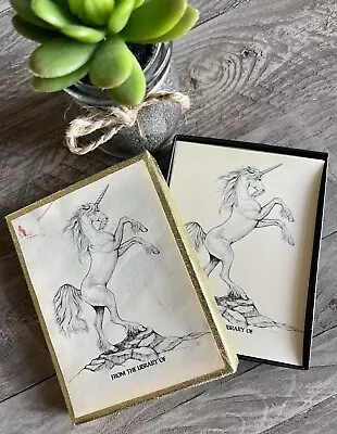 Vintage Antioch 47 Bookplates From The Library Of ~unicorns~ Opened Box • $11.95