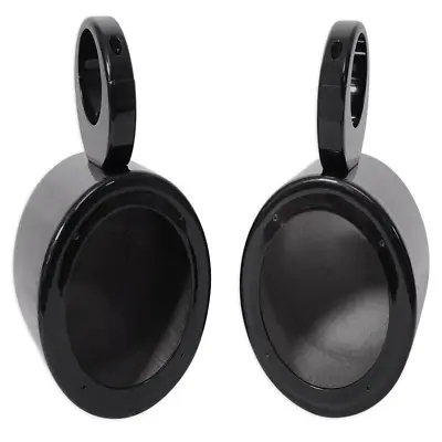 2Pack 5.25 Inches Black Marine Wakeboard Tower Speaker Pod Enclosures Boat Audio • $150.30