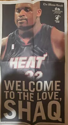 Shaquille O’neal Miami Heat Official NBA 2004 Miami Herald Newspaper  • $8000