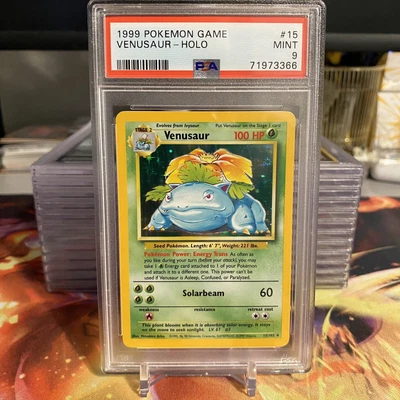 $192.50 • Buy 1999 Pokemon Base Unlimited Venusaur #15 Holo PSA 9 MINT