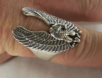 FLYING EAGLE BIKER RINGS BR111 Jewelry Bird HEAVY  Ring Bikers Fashion Jewelry  • $8.99