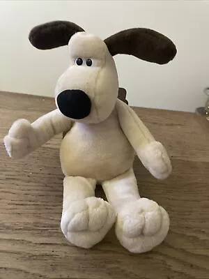 GROMIT DOG WALLACE & GROMIT 14” PLUSH CUDDLY SOFT 1989 Born To Play • £10