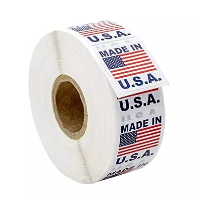 1x1 Inch Made In USA Label American Flag Stickers For Product Leveling • $17.99