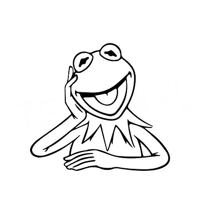 6  KERMIT Vinyl Decal Sticker Car Window Laptop Muppet Puppet Frog • £3.99