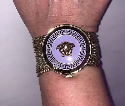 Gianni Versace Vanitas Medusa Gold And Lilac Vintage Bracelet • $429.37