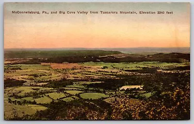 McConnellsburg Pennsylvania~Birdseye Big Cove Valley~Hand Colored~c1910 Postcard • $8.99