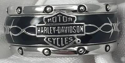 Franklin Mint Harley Davidson Rumble Roll Sterling Silver Ring Size 9 Mens HD • $134.99