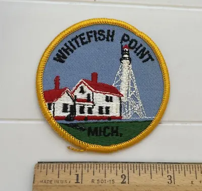 Whitefish Point Light Station Lighthouse Michigan MI Souvenir Embroidered Patch • $12