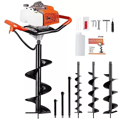 72CC 4HP Gas Powered Post Hole Digger W/ 4''6''8''10''12'' Drill Bits Optional • $119.98