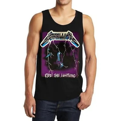 METALLICA RIDE THE LIGHTNING Rock Band Black Tank Top Men's Sizes • $12.99