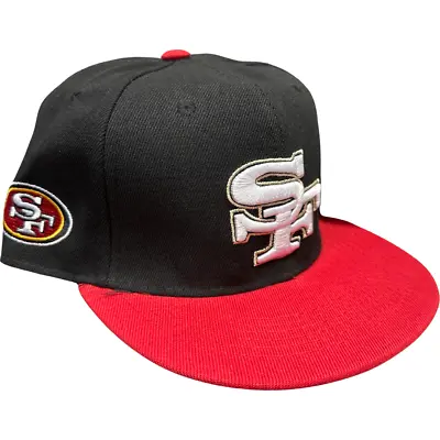 San Francisco 49ers Hat Snapback Retro Throwback Cap Red Black Fast Ship • $20.69