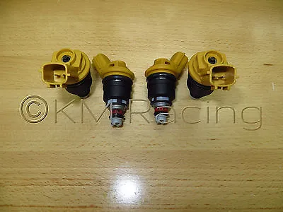 $175 • Buy 4x New SR20DET Yellow Side Feed 555cc Fuel Injectors For NISMO Nissan 16600RR543