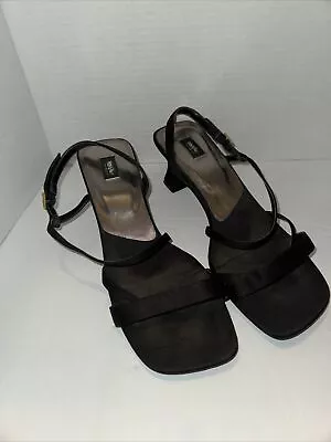 Mossimo Womens Black Strappy Heeled Sandals Size 9M • $18.99