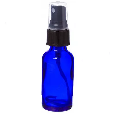 2oz Cobalt Blue Glass Bottle With Black Mist Sprayer - Choose Your Quanity • $5.99