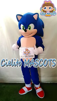 Sonic Mascot Sonic Costume Cosplay Botarga Halloween Cartoon Cielito MASCOTS • $240