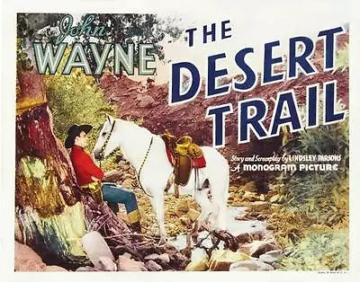 THE DESERT TRAIL Movie POSTER 22x28 Half Sheet John Wayne Mary Kornman Paul Fix • $17.98